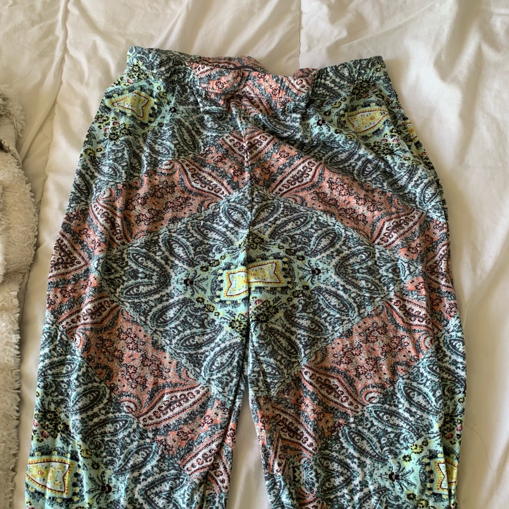 Boot cut hippie multi color pants